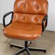 Charles Pollock leather office chair, Knoll edition, 1970