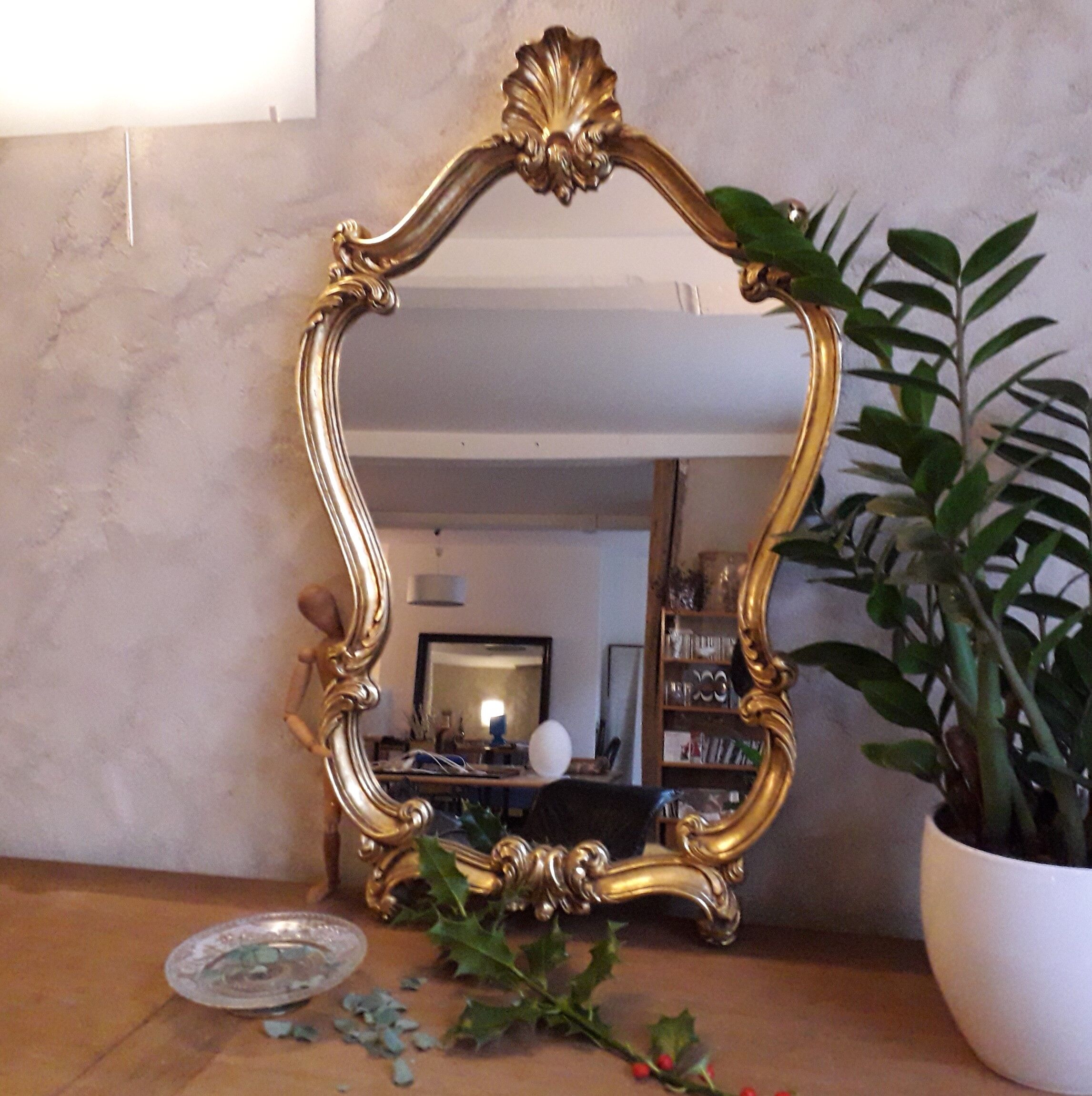 Baroque style gilded mirror