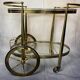 Dessert trolley rolling 1970 golden brass