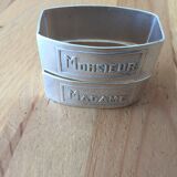 Silver towel round Mr Madame Art Deco