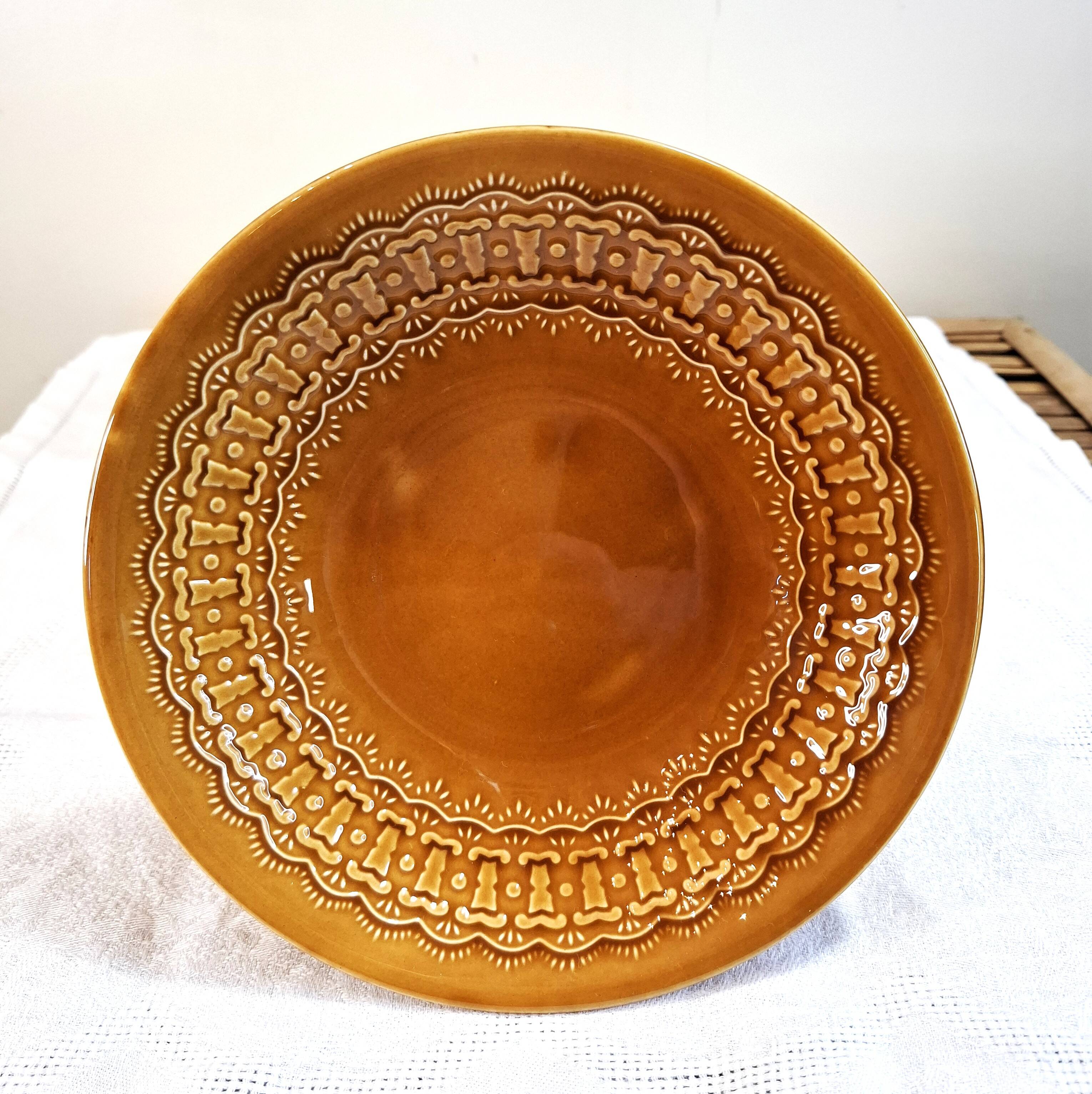 Glazed ceramic plates Gien