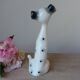 Figurine grand chien dalmatien romantique en céramique années 1970,