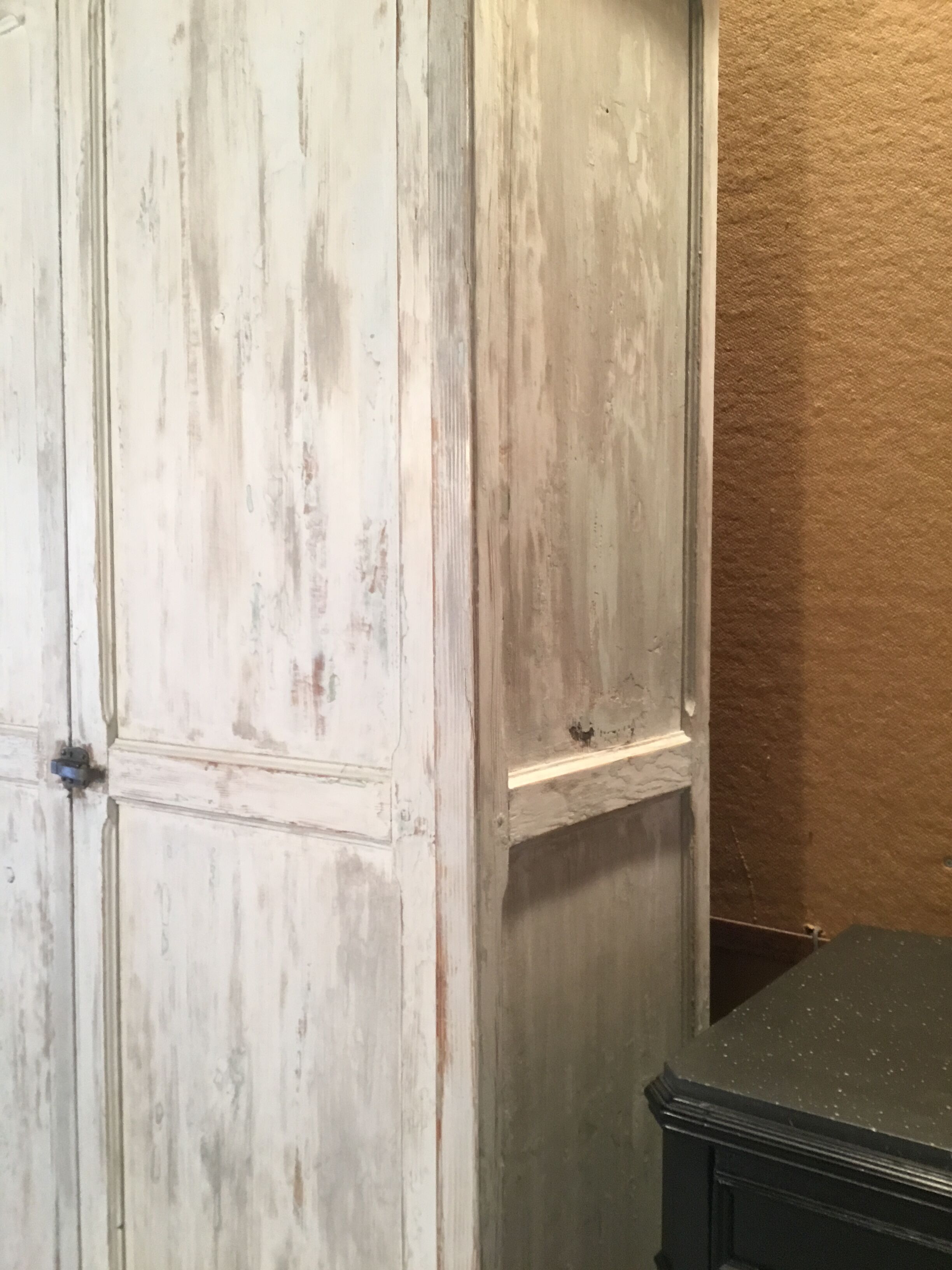 White patinated wardrobe