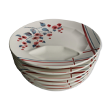 Ensemble de 6 assiettes Digoin Sarreguemines Cytise