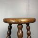 Midcentury bobbin wood turned stool, Charles Dudouyt style, France, 1950s