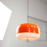 Rare XXL Orange Medusa Pendant Lamp from Guzzini, 1970s