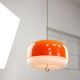 Rare lampe à pendentif Méduse XXL orange de Guzzini, années 1970