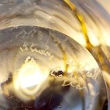 Val saint lambert Studio Cristal vaas, Alfred collard, reliëf decor, 1996