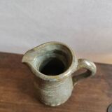 Petit vase pichet carafe en grès vintage signé