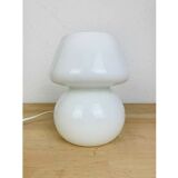 Lampe champignon opaline blanche vintage