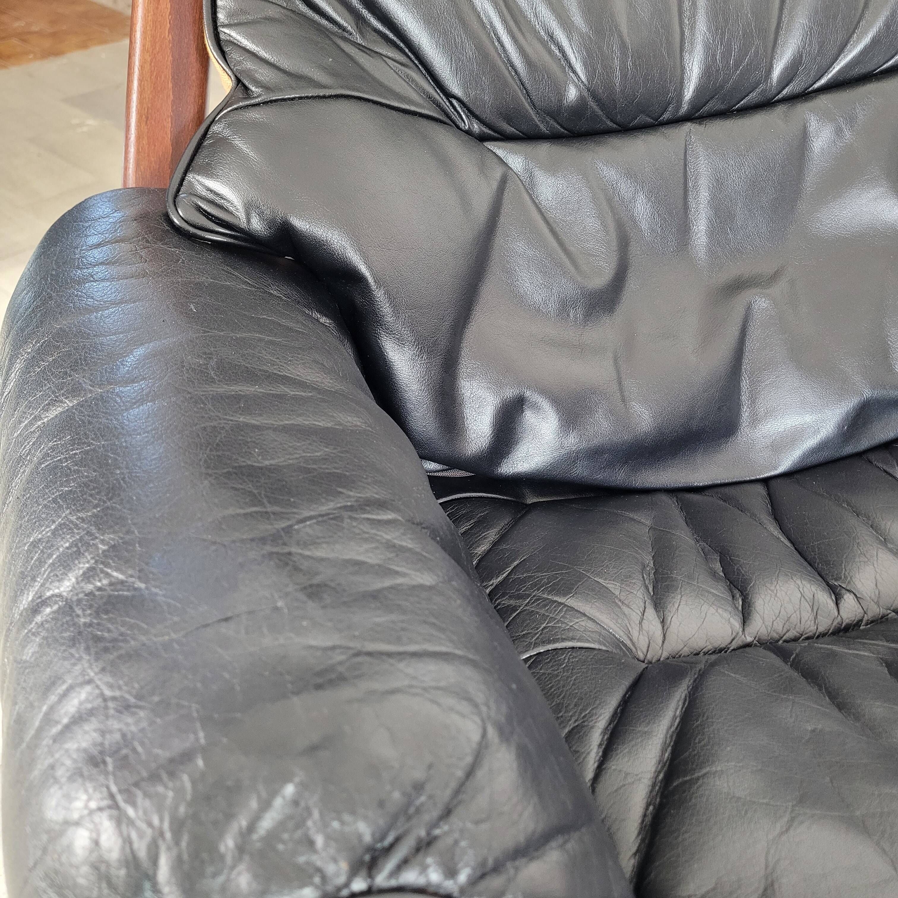 Vintage Göte Mobler 1960s swivel and reclining lounge chair