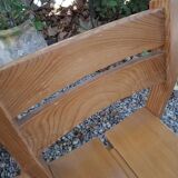 Set of two regain wooden chairs by roland haeuster, for les arcs selection charlottes perriand