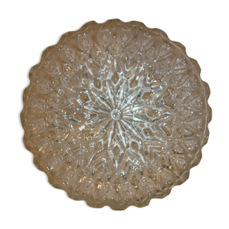 Round ceiling lamp in molded glass, Ø 25 cm
