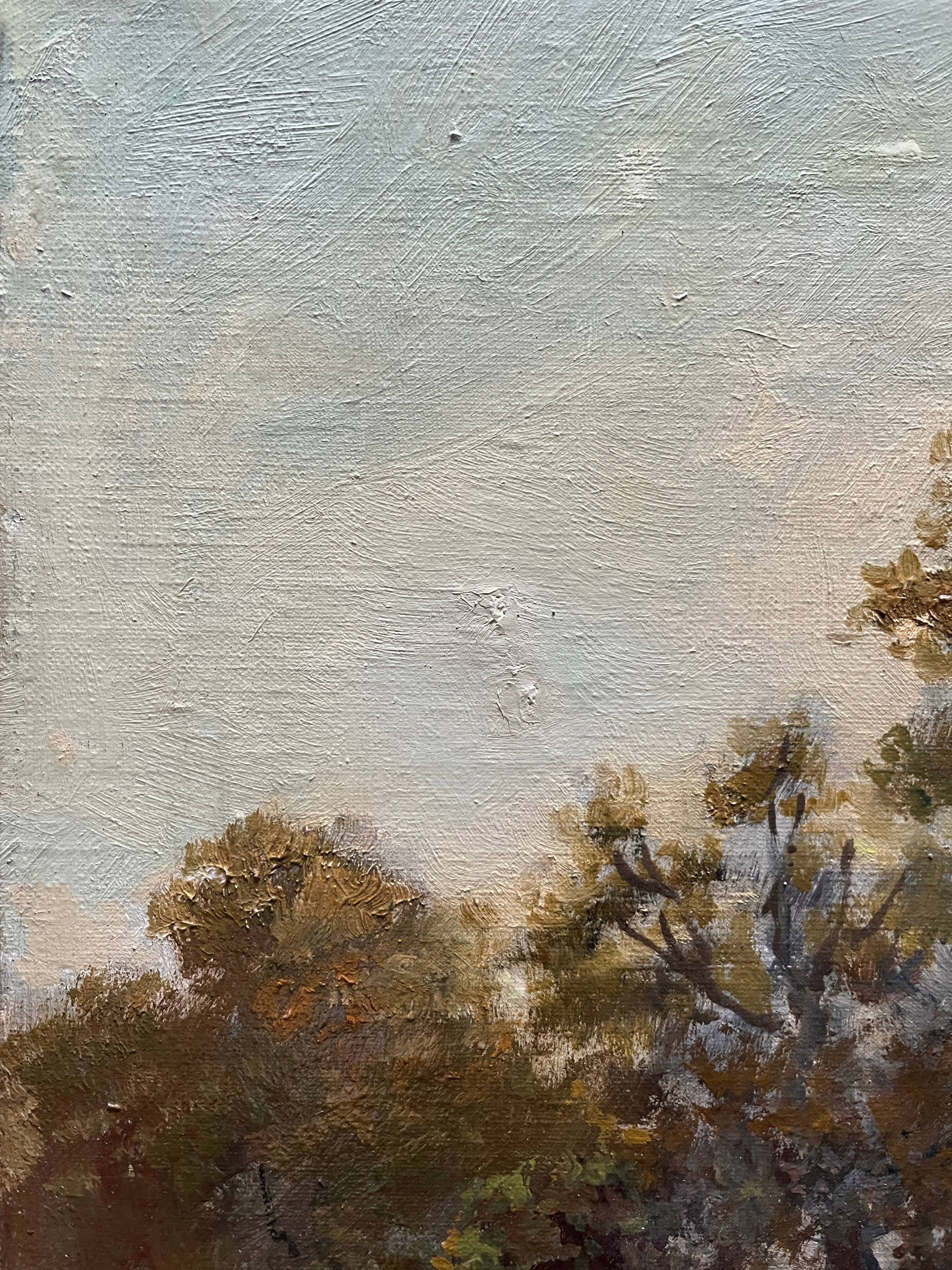 Old HST painting: "Animated pastoral landscape" signed Duperay filigreeantiqu