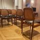 6 Danish chairs in teak, caning and leather, model FD 187 by Arne Vodder.