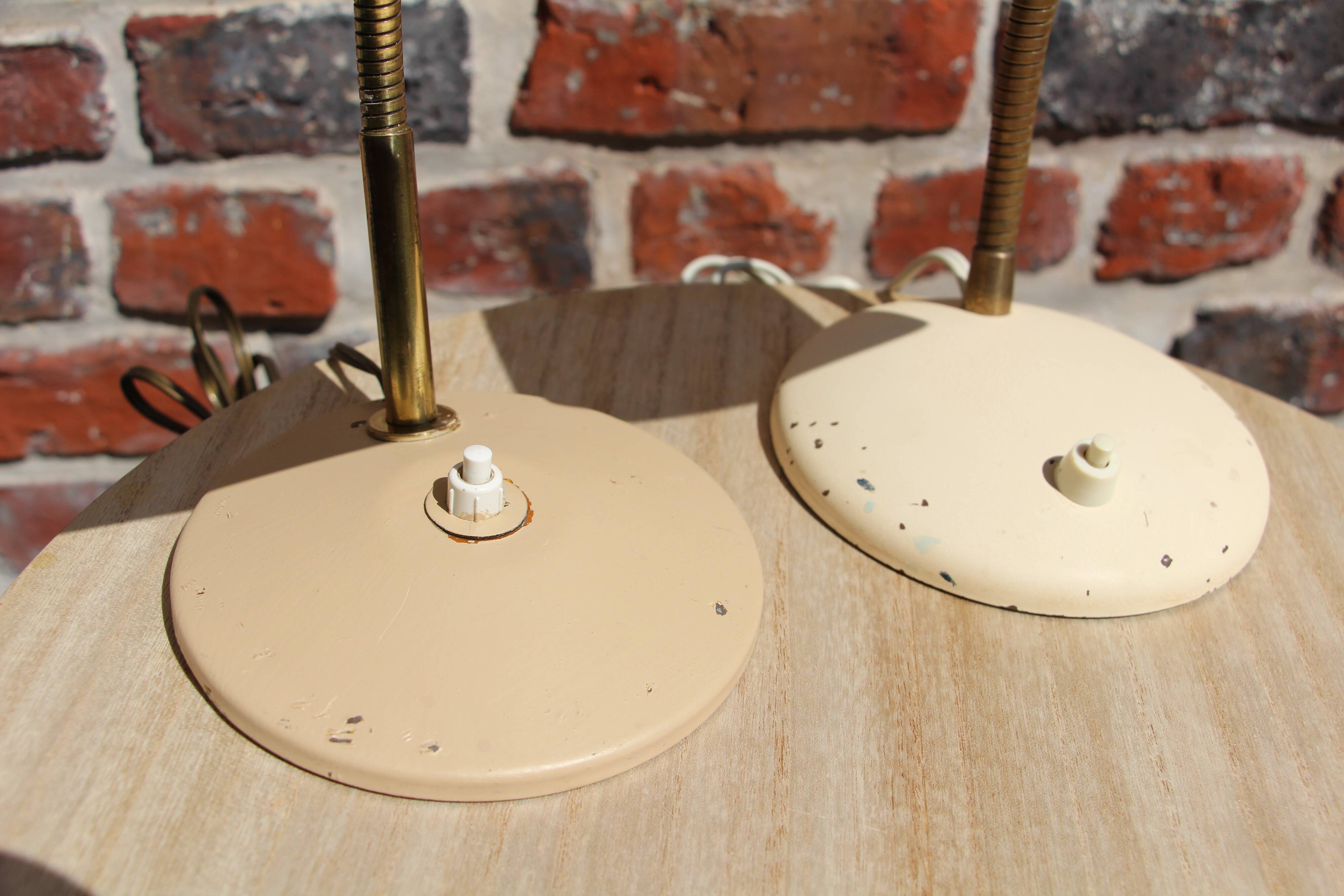 Pair of 50's Aluminor Vintage Lamps