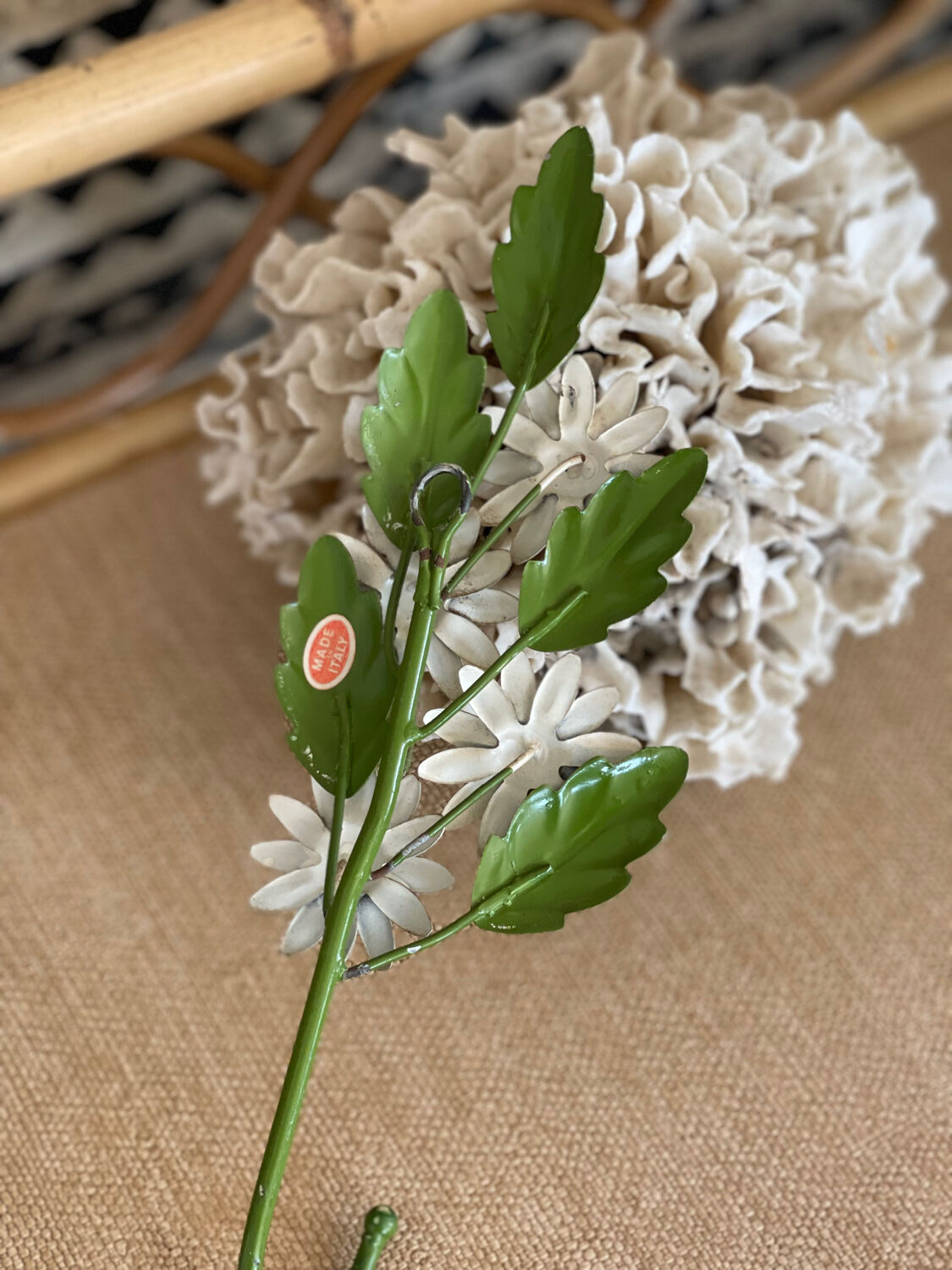 Vintage Italian metal mirror