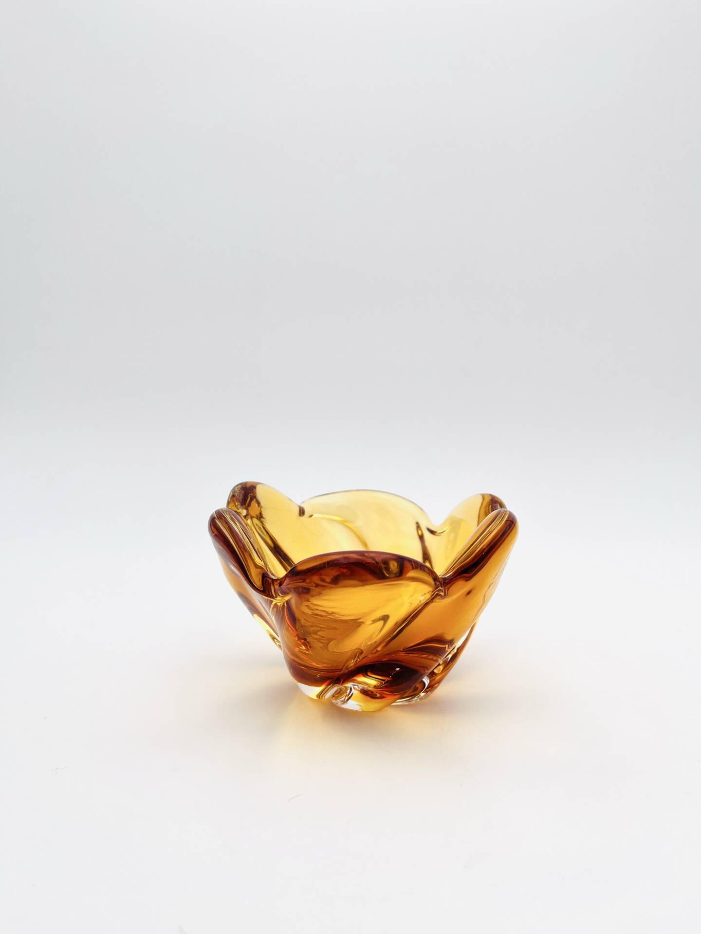 Ashtray - Morano Sommerso - Amber - 1960