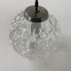 Set of 3 vintage glass pendant lamps