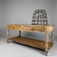 Antique wooden draper's counter