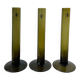 Trio de soliflore en verre vert olive / vases tubes