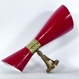 Italian Mid-Century single double cones wall lamp, 1950s
