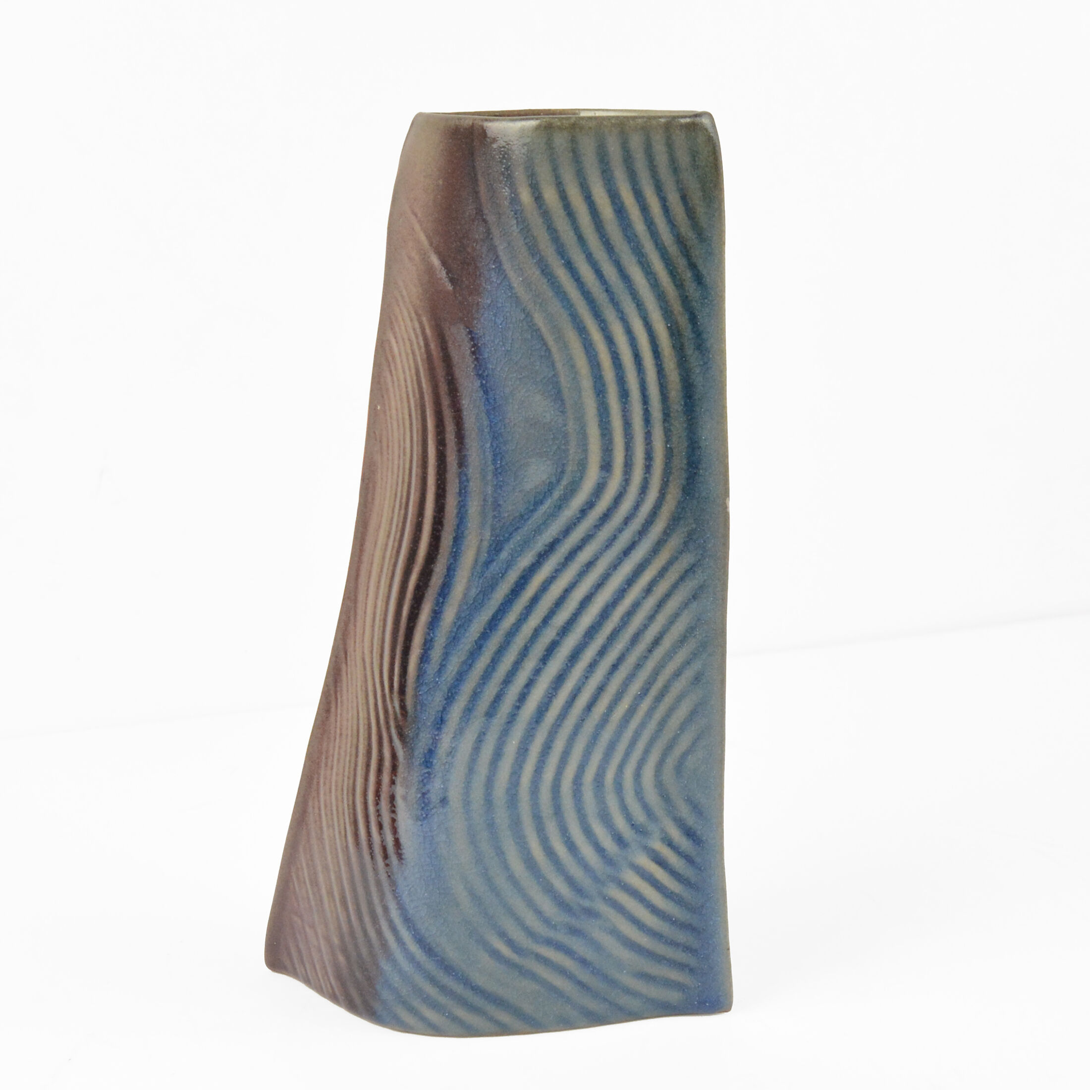 1985 organic modern ceramic vase designed by Johann Van Loon Rosenthal studio-line, Germany