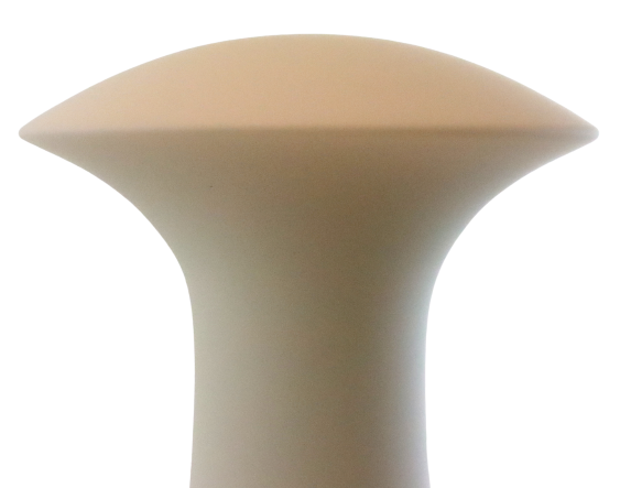 Milk glass mushroom lamp