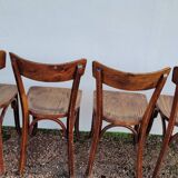 Series of 6 vintage restaurant bistro chairs - 1950s
