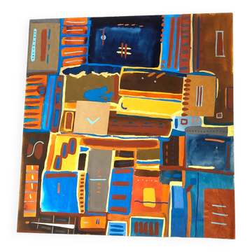 Abstrait Gouache sur papier
