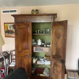 18th century solid walnut wardrobe