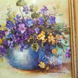 Tableau bouquet de fleurs CADIOU