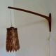 Swivel Arm Teak Wall Lamp With Pine Veneer Shade By Unknown Designer, Sweden 1960S