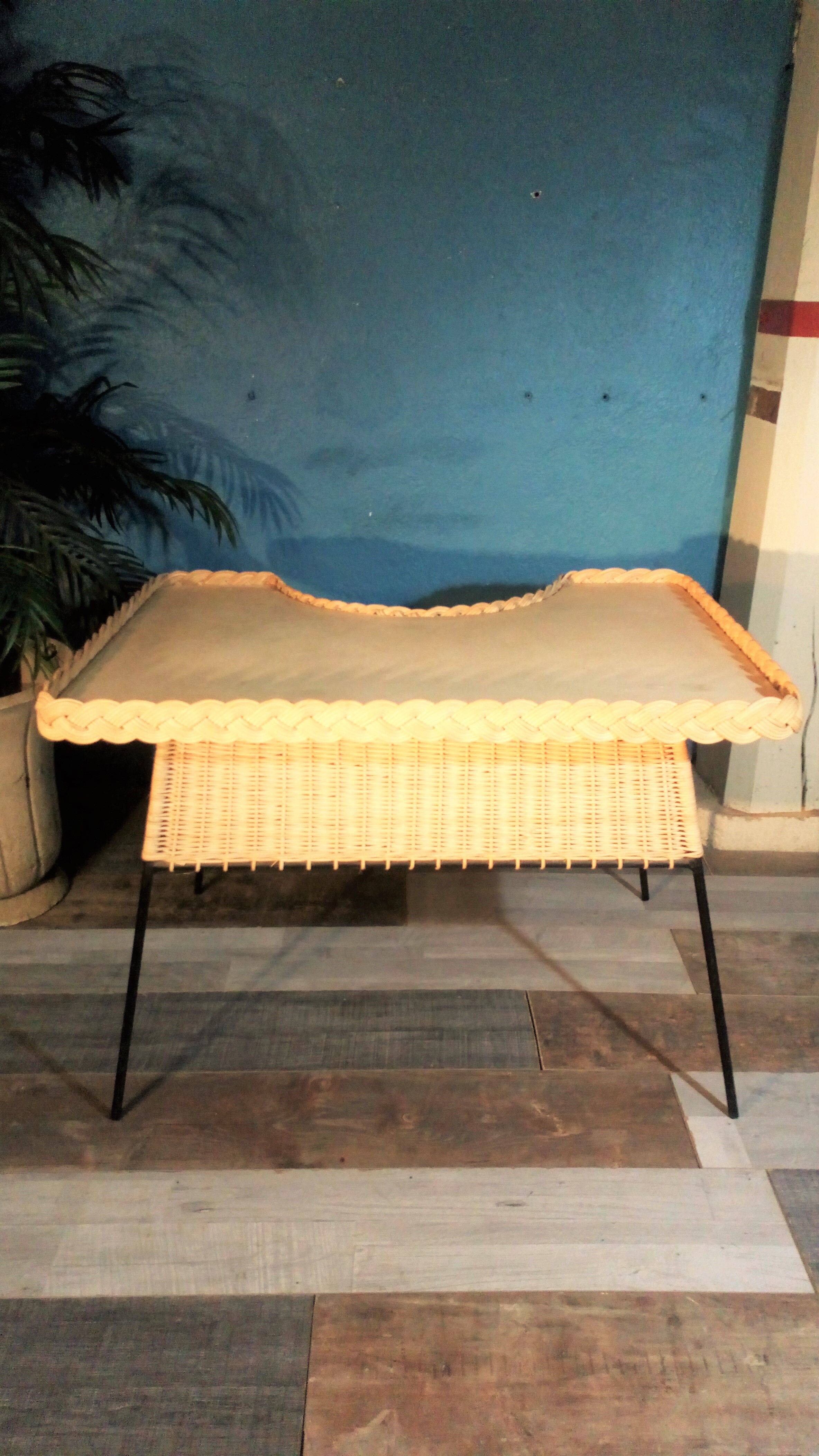 1950s rattan dressing table