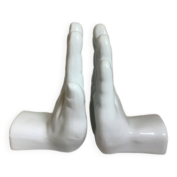 Pair of hand bookends