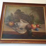 Still Life with Grapes and Game, signed, 1913