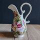Vintage Ceramic Jug Hand-Painted Multicoloured Floral Decor, Ewer