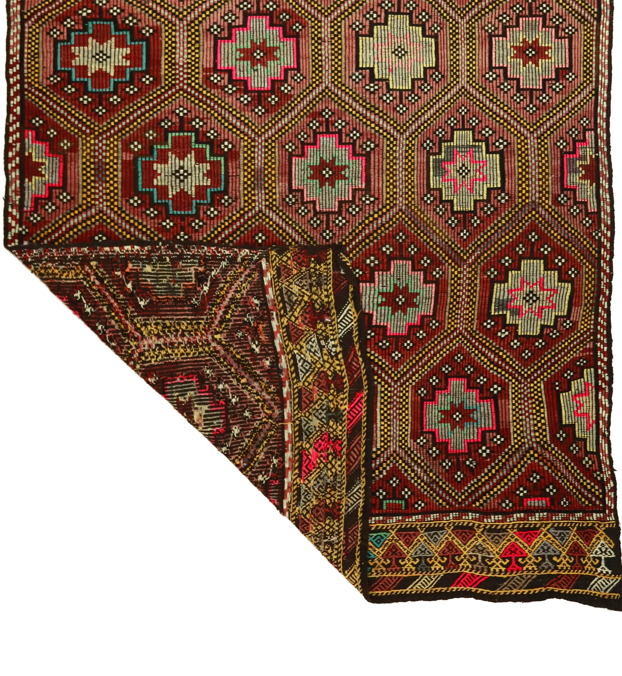 Anatolian handmade kilim rug 330 cm x 181 cm