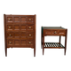 Vintage chest of drawers and bedside table set