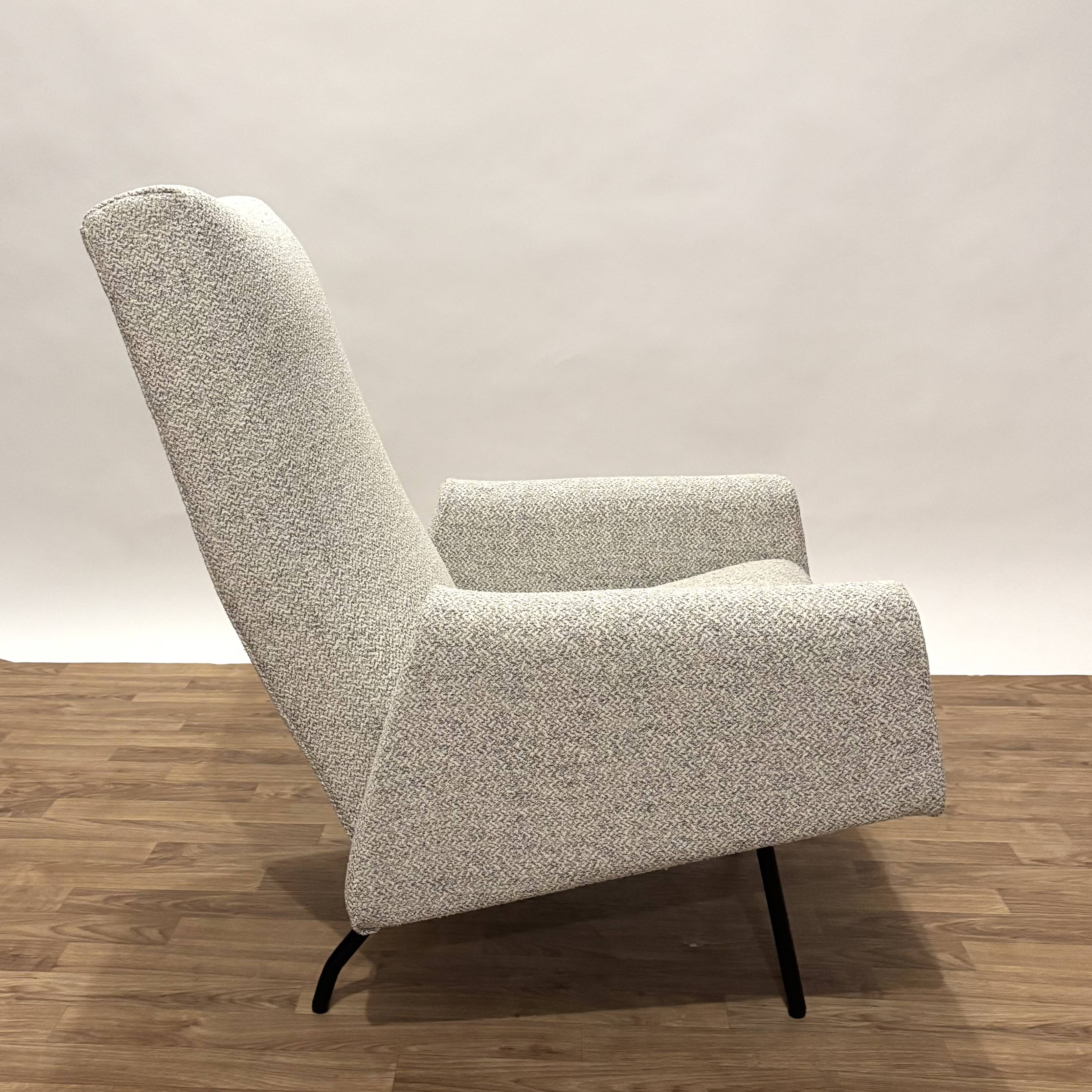 Louis Paolozzi modernist armchair reupholstered