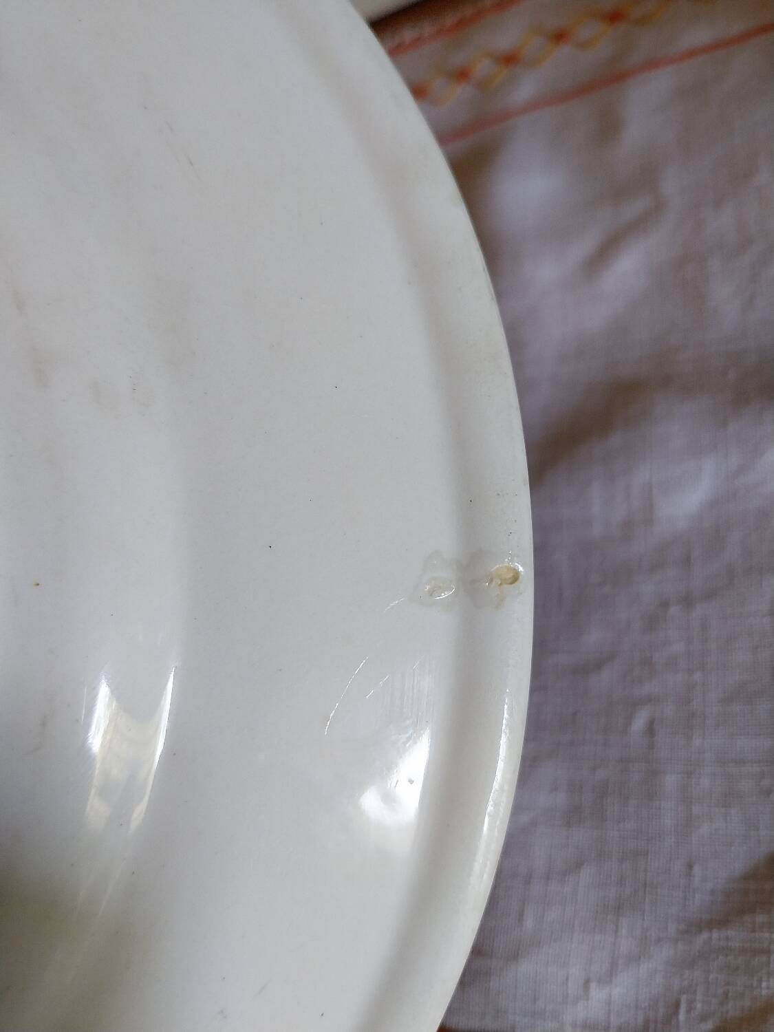 Assiette plate antique terre de fer Cauldon ware