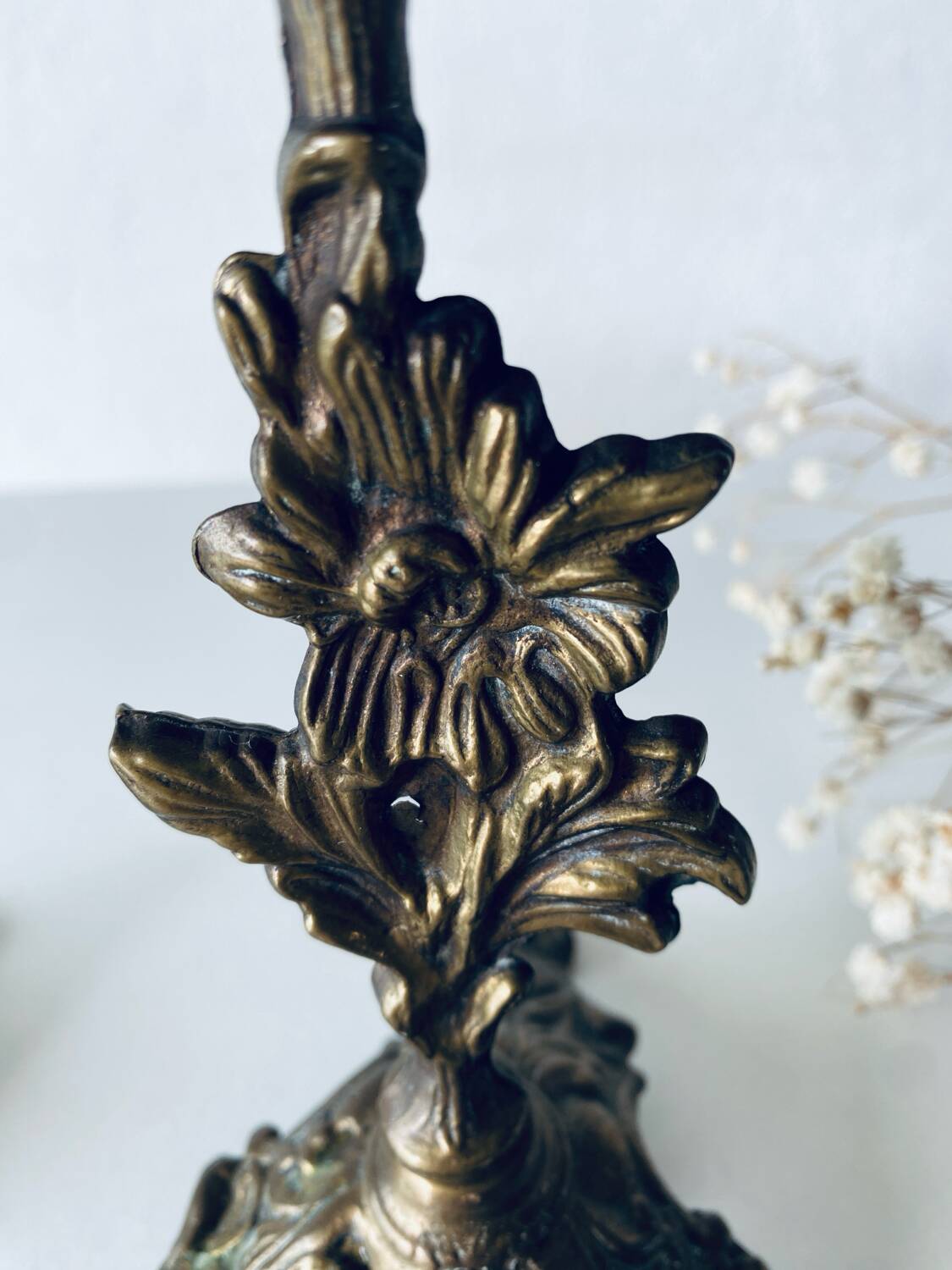 Pair of 19th century bronze candlesticks