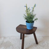 Vintage milking stool , wooden, tripod , 50s