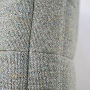 Togo set of armchair and pouf in melange tweed