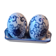 Saliere and porcelain pepper