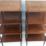 Square Walnut Coffee Table Model "T8" by Vico Magistretti for Azucena, Italy