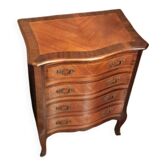 Chiffonnier marqueté ancien 4 tiroirs 56 x 36 H 71