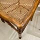 4 chaises en bois et cannage