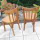 Pair of foot bistro chairs with bows / vintage 40-50s