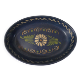 ancien plat en terre cuite vernissée